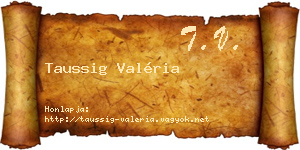Taussig Valéria névjegykártya